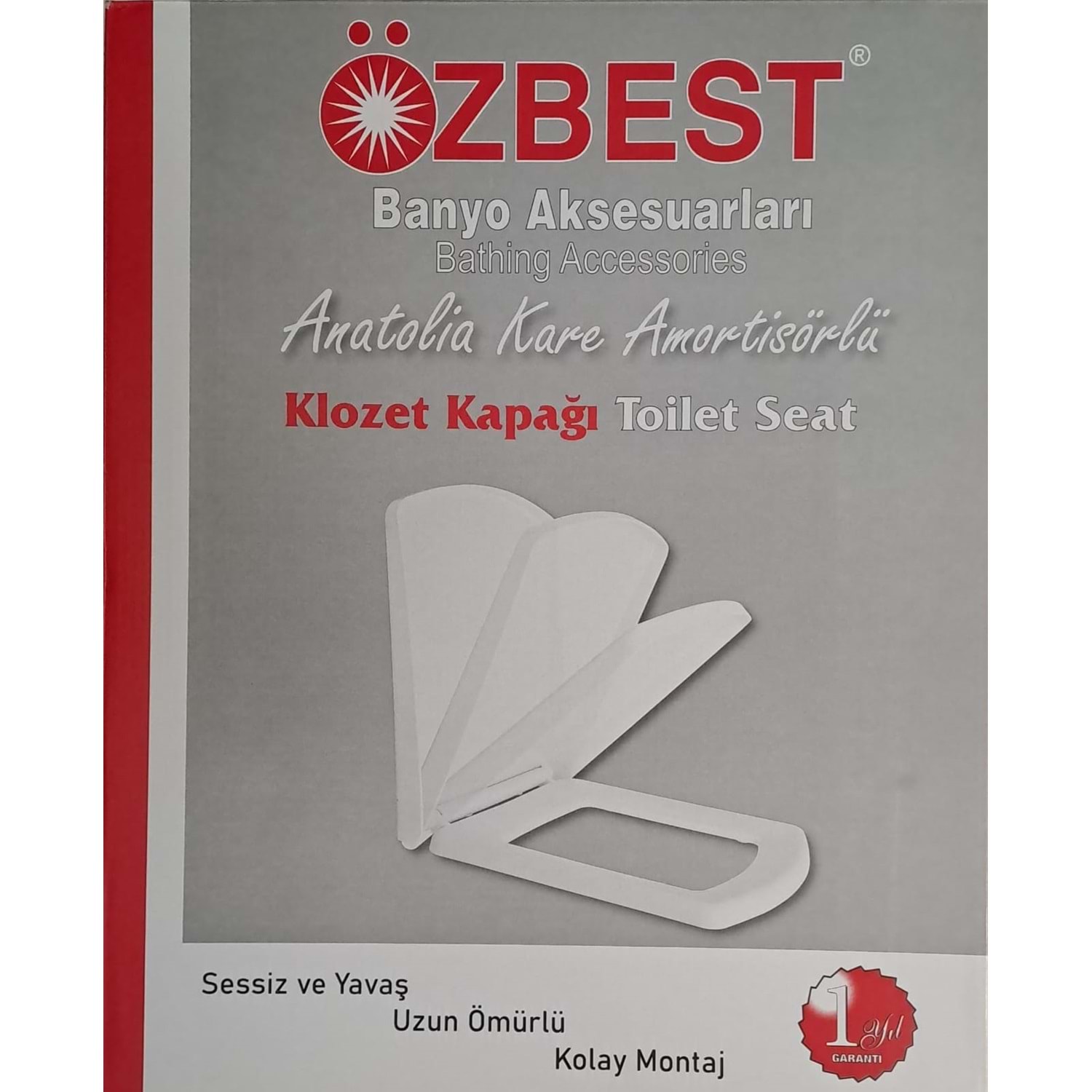 ÖZBEST KARE AMORTİSÖRLÜ KLOZET KAPAĞI